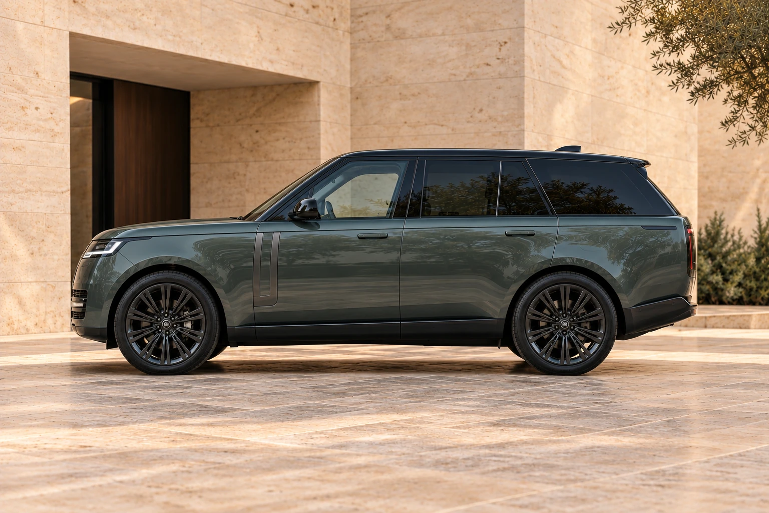 Land Rover Range Rover, illustration générée par IA, vue de profil